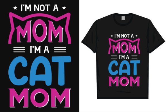 Cat Mom Typographic T-shirt Design