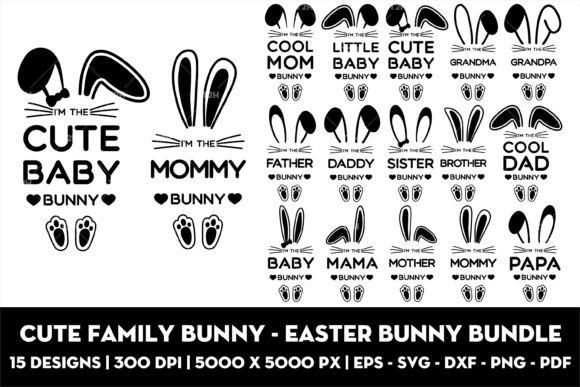 Cute Family Bunny Easter Bundle