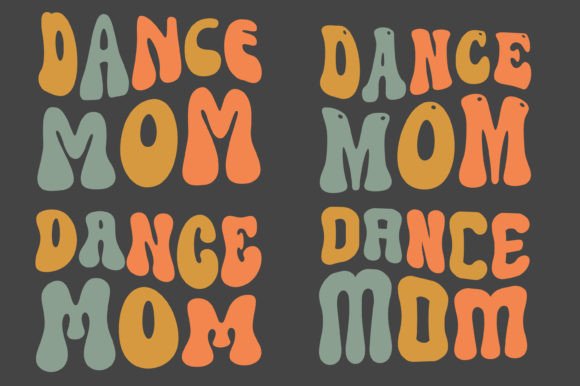 Dance Mom Retro Wavy SVG Bundle T-shirt