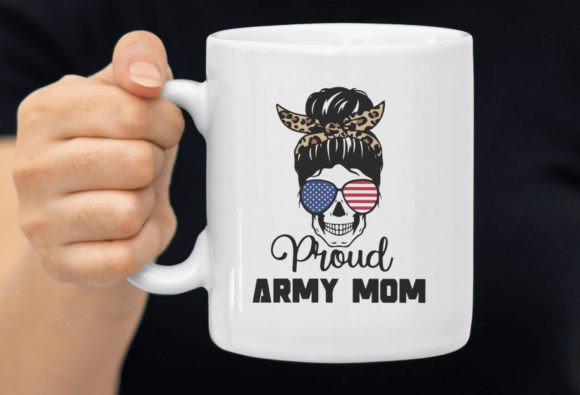 Proud Army Mom Camouflage Messy Bun Sold